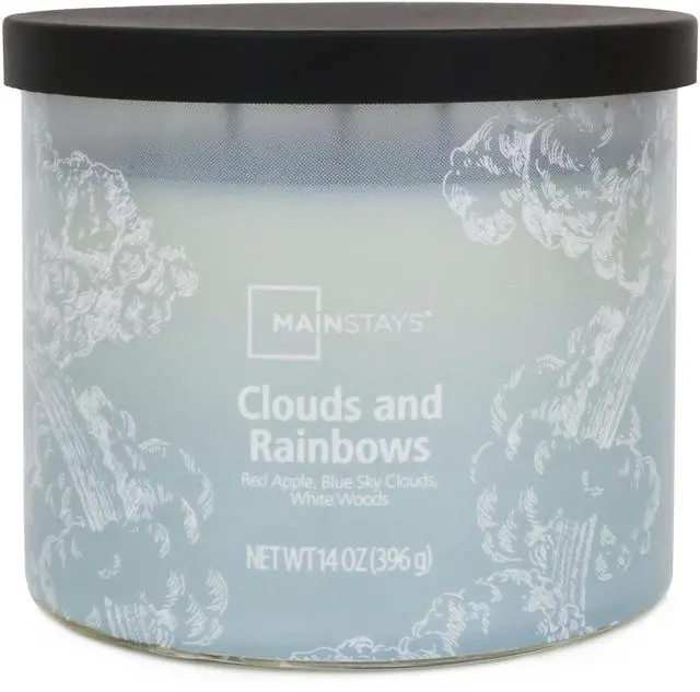 Alt view image 4 of 5 - ICUTE-Mainstays 3-Wick Clouds & Rainbows Scented Jar Candle, 14 oz
