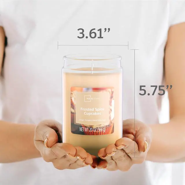 Alt view image 4 of 4 - ICUTE-Mainstays Single-Wick Scented Glass Jar Candle, Frosted Spice Cupcakes, 20oz.