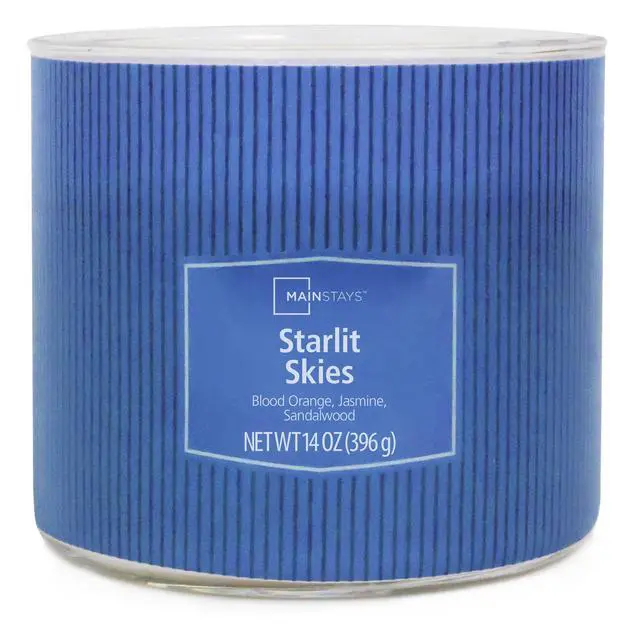 Alt view image 4 of 4 - ICUTE-Mainstays 3-Wick Textured Wrapped Starlit Skies Scented Candle, 14 oz