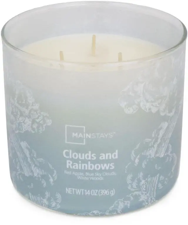 Alt view image 5 of 5 - ICUTE-Mainstays 3-Wick Clouds & Rainbows Scented Jar Candle, 14 oz