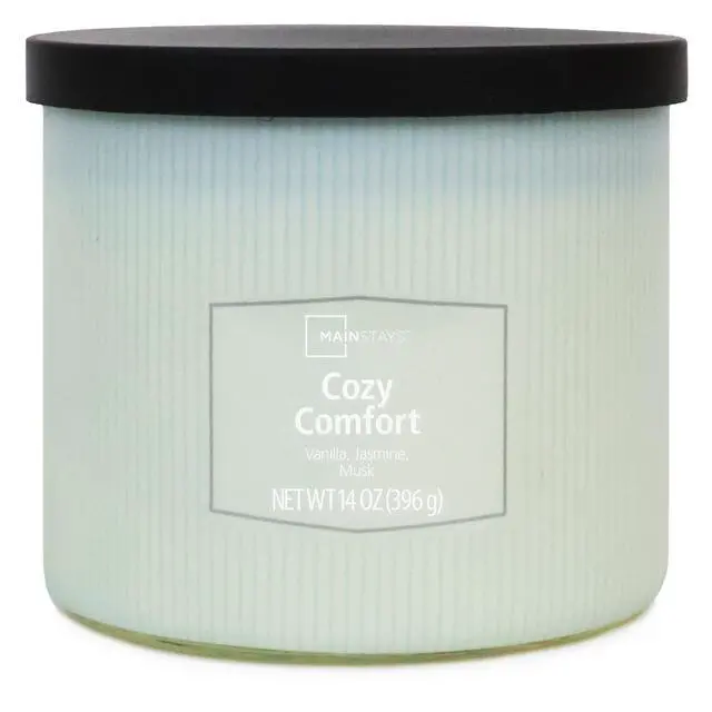 Alt view image 3 of 5 - ICUTE-Mainstays Cozy Comfort 3-Wick Textured Wrapped Scented Candle, 14 oz
