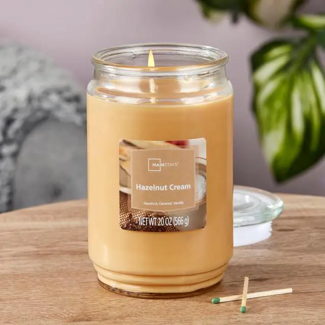 Alt view image 4 of 5 - ICUTE-Mainstays Warm Apple Pie 3-Wick Scented Glass Jar Candle, 11.5 oz