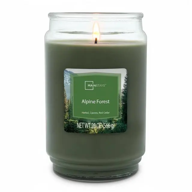 Main image of ICUTE-Mainstays Alpine Forest Single-Wick Scented Glass Jar Candle, 20 oz