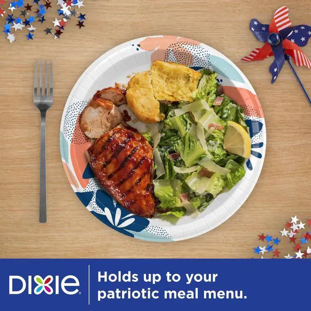 Alt view image 3 of 6 - ICUTE-Dixie Disposable Paper Plates, 10", Multi-Color, 50 Count