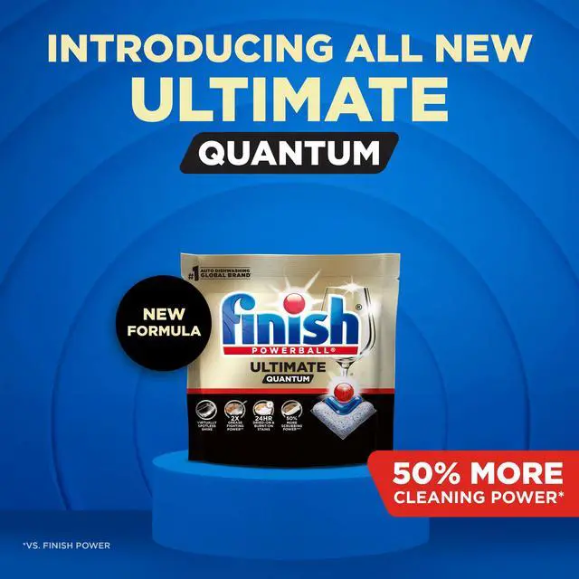 Alt view image 2 of 6 - ICUTE-Finish Ultimate Quantum Dishwasher Pods, Dishwasher Detergent Dish Soap, 50% More Cleaning Power, 11 Count