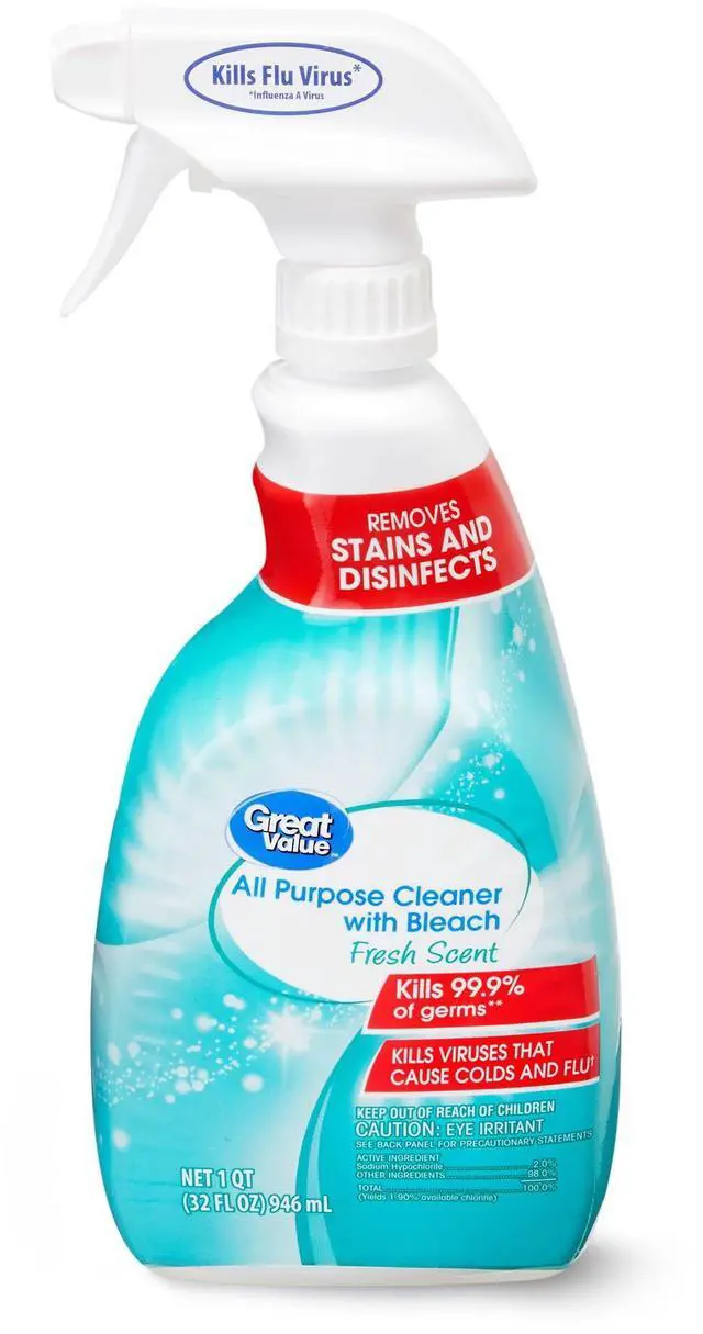 Main image of ICUTE-Great Value All Purpose Cleaner with Bleach, Fresh Scent, 32 fl oz