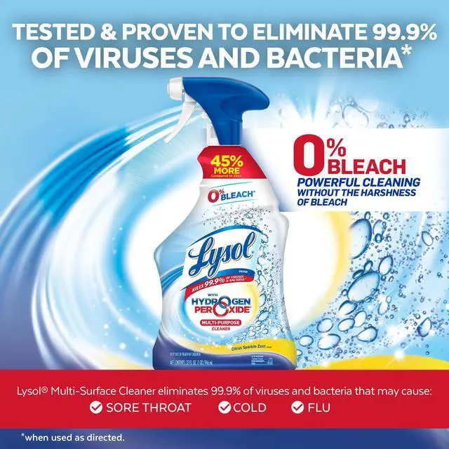 Alt view image 3 of 5 - ICUTE-Lysol Bleach Free Hydrogen Peroxide Multi-Purpose Cleaner, Citrus 32 fl oz
