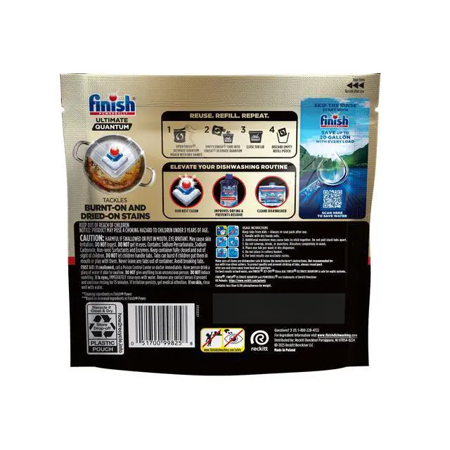 Alt view image 5 of 6 - ICUTE-Finish Ultimate Quantum Dishwasher Pods, Dishwasher Detergent Dish Soap, 50% More Cleaning Power, 11 Count