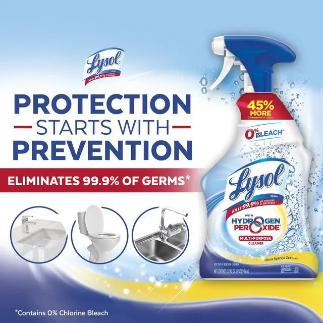 Alt view image 5 of 5 - ICUTE-Lysol Bleach Free Hydrogen Peroxide Multi-Purpose Cleaner, Citrus 32 fl oz