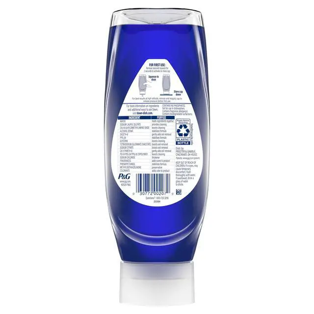 Alt view image 7 of 7 - ICUTE-Dawn Platinum EZ-Squeeze Dish Soap Liquid, Dishwashing Liquid, Grease Removal, Fresh Rain, 18oz