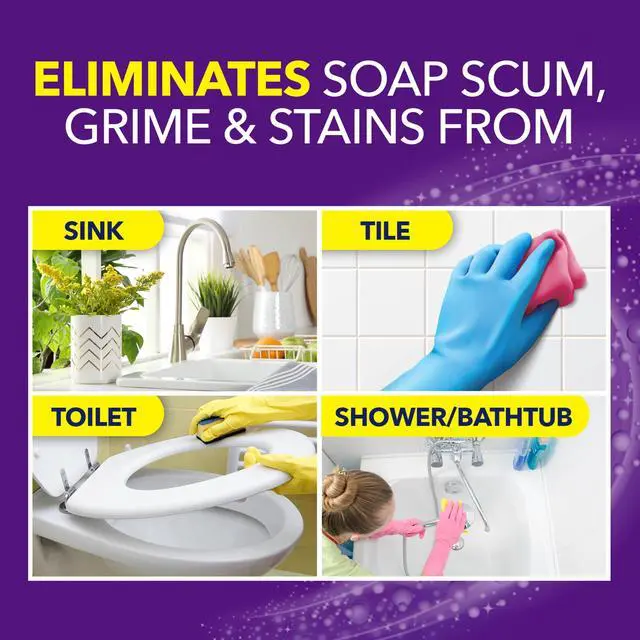 Alt view image 2 of 6 - ICUTE-OxiClean Foam-Tastic Foaming Bathroom Cleaner, Removes Soap Scum, Grime & Stains, Fresh Scent, 19 oz