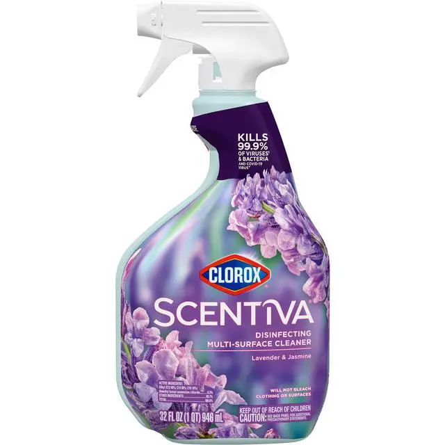 Alt view image 2 of 7 - ICUTE-Clorox Scentiva Disinfecting Multi-Surface Cleaner Spray, Lavender & Jasmine, 32 fl oz