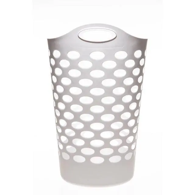 Alt view image 5 of 7 - ICUTE-Mainstays Flexible Round Laundry Hamper, White Plastic