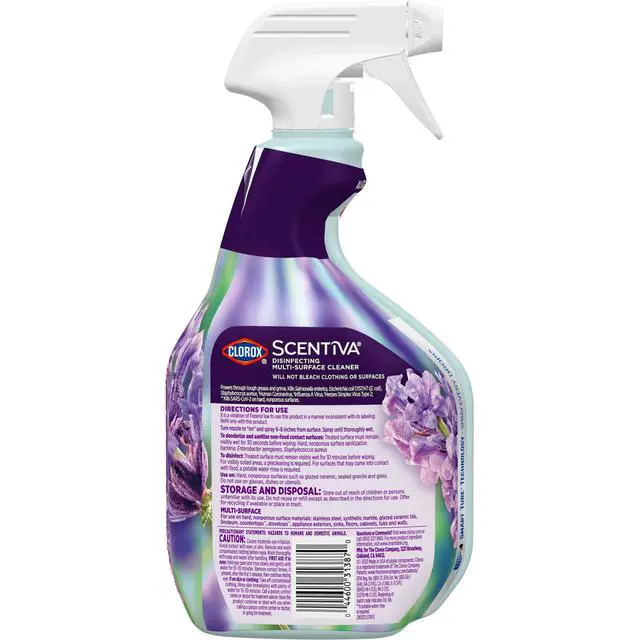 Alt view image 7 of 7 - ICUTE-Clorox Scentiva Disinfecting Multi-Surface Cleaner Spray, Lavender & Jasmine, 32 fl oz
