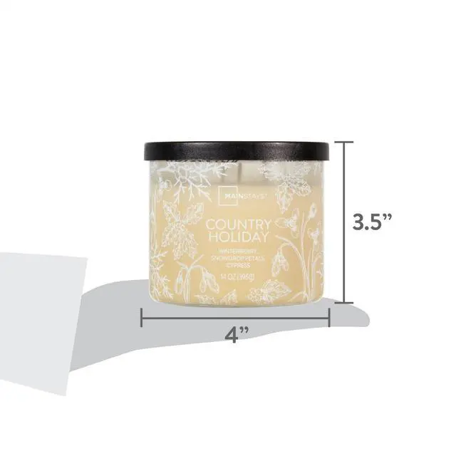 Alt view image 6 of 6 - ICUTE-Mainstays 3-Wick Ombre Wrapped Country Holiday Scented Jar Candle, 14 oz