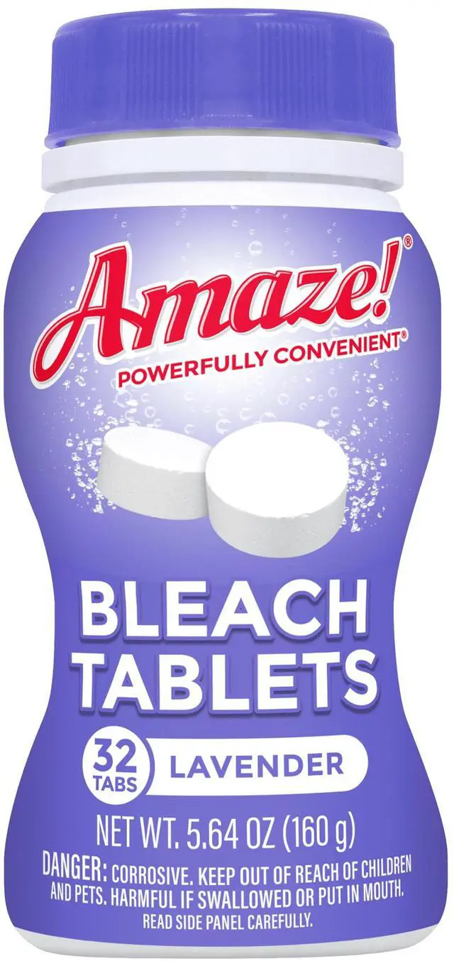 Main image of ICUTE- Ultra-Concentrated Bleach Tablets Powerful Stain-Fighting & Whitening Laundry & Home Cleaning, 32 count, Lavender