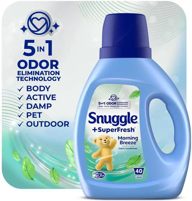 Main image of ICUTE-Snuggle SuperFresh Liquid Fabric Softener, Odor Eliminating, Morning Breeze, 40 Loads