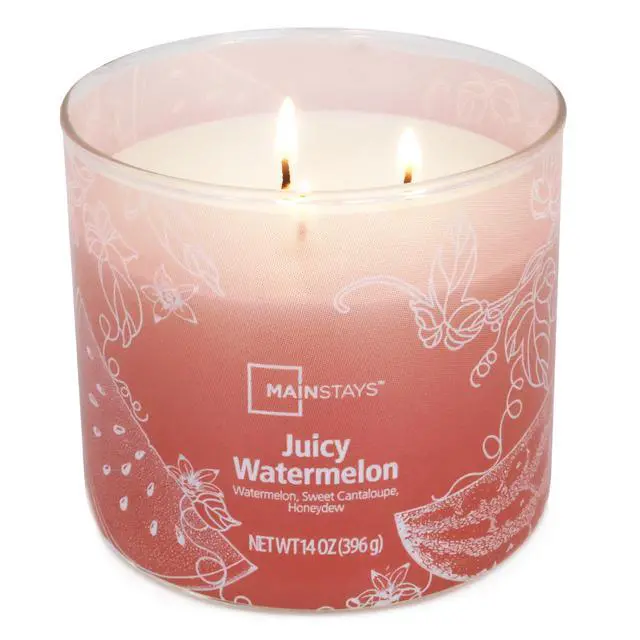 Alt view image 2 of 6 - ICUTE-Mainstays 3-Wick Ombre Wrap Juicy Watermelon Candle, 14 oz