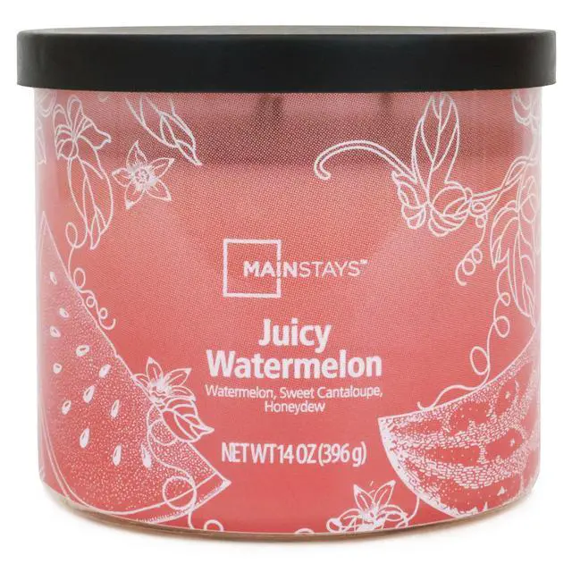 Alt view image 3 of 6 - ICUTE-Mainstays 3-Wick Ombre Wrap Juicy Watermelon Candle, 14 oz
