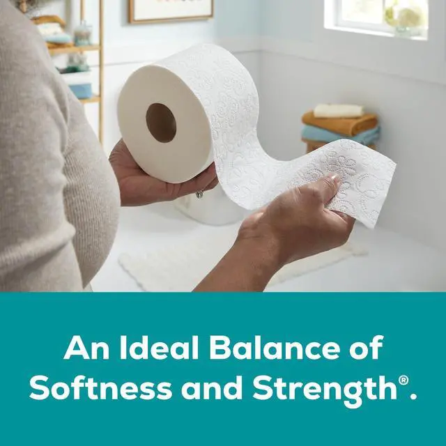 Alt view image 2 of 5 - ICUTE-Angel Soft 2-Ply Toilet Paper, 4 Mega Rolls, 320 Sheets per Roll