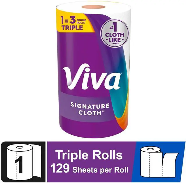 Main image of ICUTE-Viva Signature Cloth Paper Towels, 1 Triple Roll, 129 Sheets per Roll