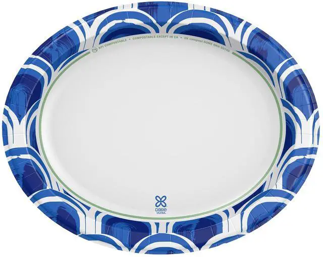 Alt view image 3 of 6 - ICUTE-Dixie Ultra Platter Disposable Paper Plates, 12.5"x10", Multi-Color, 25 Count