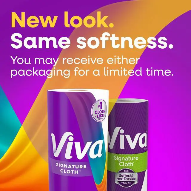 Alt view image 5 of 5 - ICUTE-Viva Signature Cloth Paper Towels, 1 Triple Roll, 129 Sheets per Roll