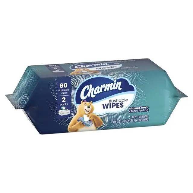 Alt view image 5 of 6 - ICUTE-Charmin Flushable Wet Wipes, 2 packs, 40 Wipes Per Pack, 80 Total Wipes
