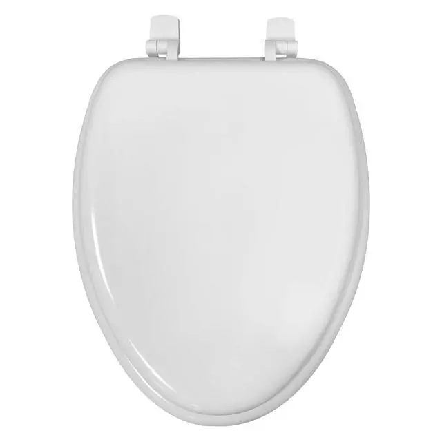Alt view image 3 of 6 - ICUTE-Mainstays Elongated White Toilet Seat with Durable Rice Husk Material