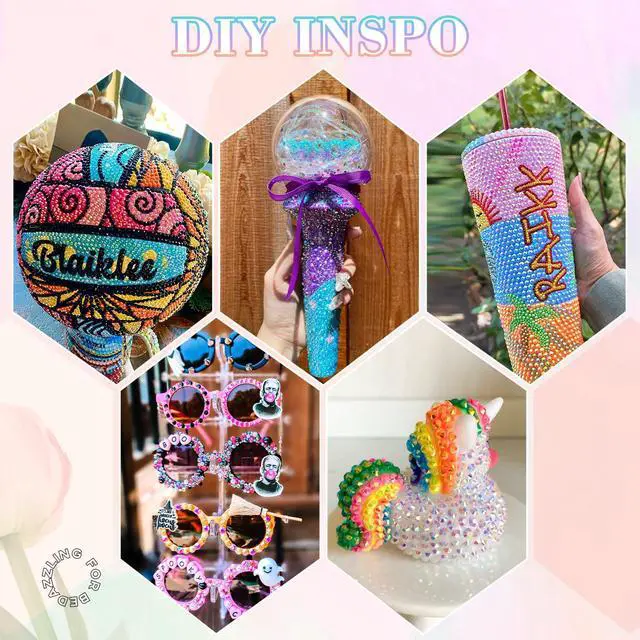 Alt view image 5 of 7 - BELLEBOOST 35000Pcs Jelly Rhinestones Bedazzling Kit with B7000 Jewelry Glue, 24 Colors 3mm Resin Flatback Gems, Bedazzler Kit for Crafting Bling Book Shoes Diamond Art Nail Decor