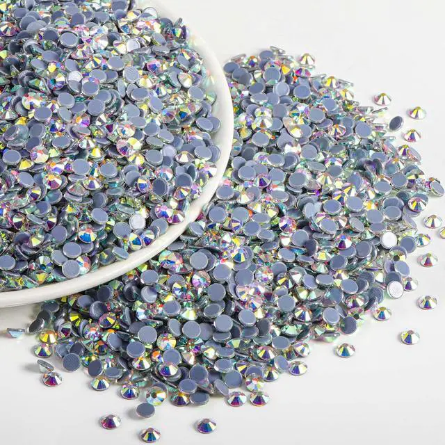 Alt view image 2 of 5 - Beadsland Hotfix Rhinestones Bulk, Crystal AB, SS10, 14400pcs | Hot Fix Crystals for Crafts Clothes, DIY Decoration, 2.7-2.9mm