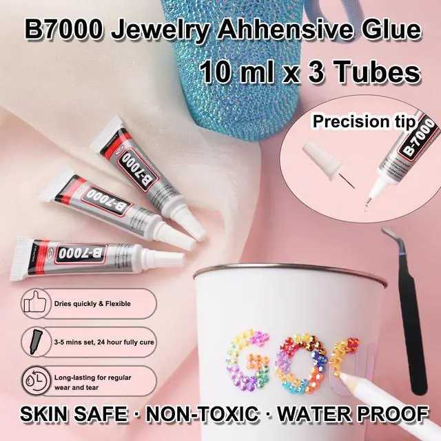 Alt view image 5 of 6 - 2 Boxes Rhinestones for Bedazzling Kits, Multicolor 3mm & Silver Clear 2/3/4/5/6mm Resin Flatback Gems for Diamond Art, Bedazzler Kit with 3Pcs 10ml B7000 Jewelry Glue for DIY Crafting Crafts Decor