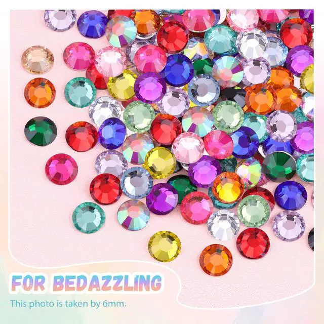 Alt view image 7 of 7 - 22000Pcs Resin Rhinestones for Bedazzling with 3Pcs B7000 Jewelry Glue, Multicolor 2/3/4mm Flatback Gems Rhinestones for Crafting, Clothing Tumblers Mugs Shoes Fabric Decor Nail Art