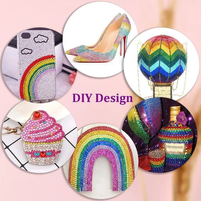 Alt view image 4 of 7 - 24000Pcs Resin Rhinestones for Bedazzling with Tweezers, Multicolor 3mm Rhinestones for Crafting with B7000 Jewelry Glue for DIY Crafts Clothing Tumblers Shoes Fabric Nail Art