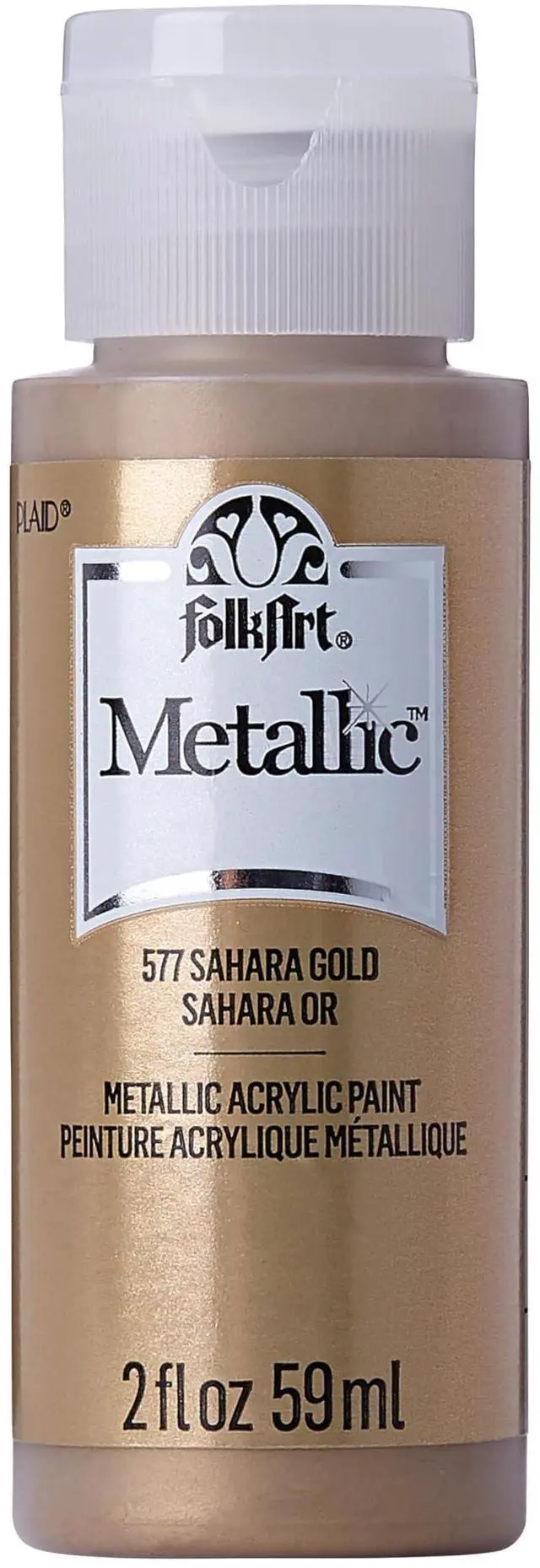 Main image of FolkArt Metallic Acrylic Paint in Assorted Colors (2 oz), 577, Sashara Gold