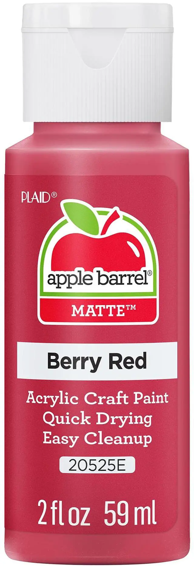 Main image of Apple Barrel Acrylic Paint in Assorted Colors 2 Ounce, 2 Fl Oz (Pack of 1), Berry Red