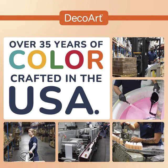 Alt view image 6 of 6 - DecoArt Crafters Acrylic Paint Set Popular Colors, 18 Bottles (2 fl oz) Easy Craft Paints, Classrooms, Art Projects & DIY Crafts