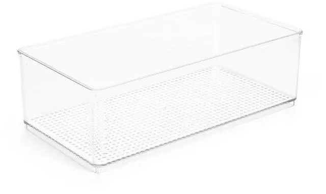 Main image of Mainstays Large Clear Plastic Organizer Bin for Bathroom