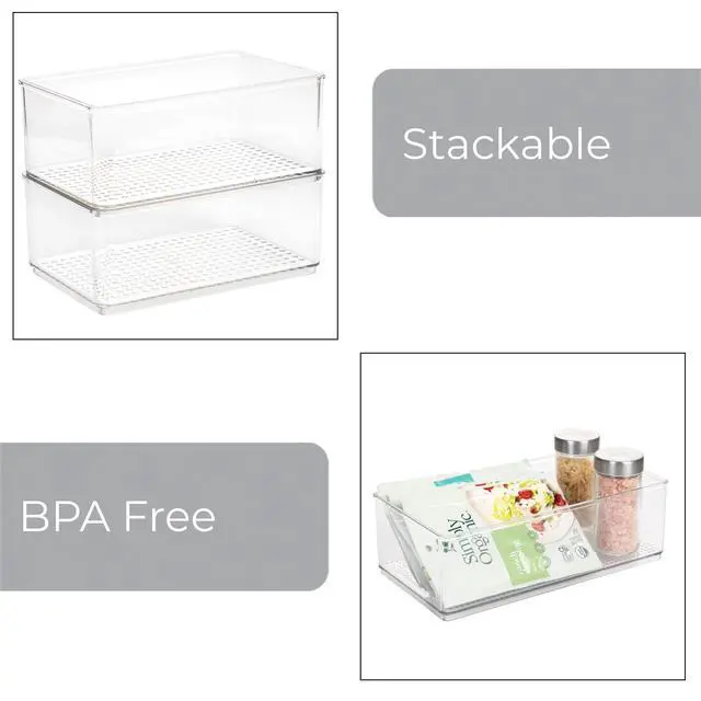 Alt view image 5 of 7 - Mainstays Large Clear Plastic Organizer Bin for Bathroom