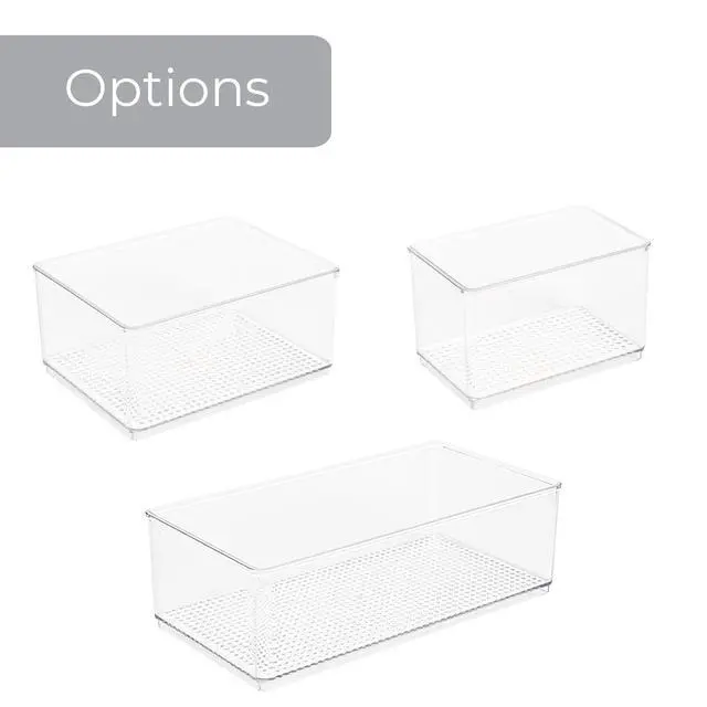 Alt view image 7 of 7 - Mainstays Large Clear Plastic Organizer Bin for Bathroom
