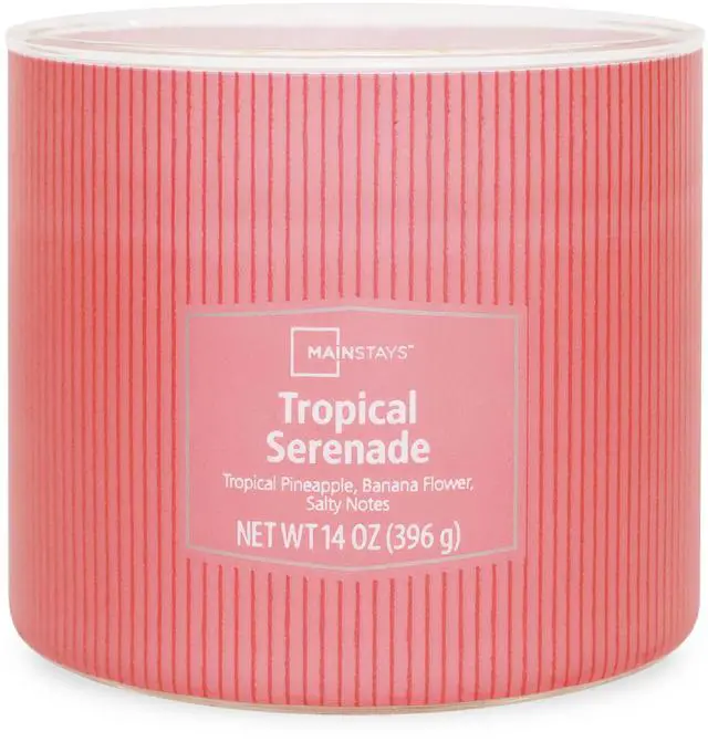Alt view image 4 of 5 - Mainstays 3-Wick Textured Wrapped Candle, Tropical Serenade, 14 oz