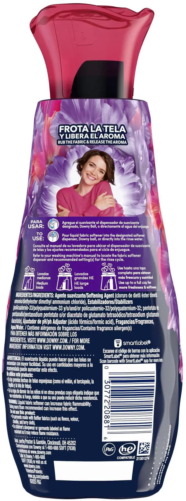 Alt view image 3 of 7 - Downy Intense Liquid Fabric Softener and Conditioner, Floral Scent, 24 fl oz, 32 Loads
