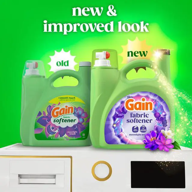 Alt view image 2 of 7 - Gain Liquid Laundry Fabric Softener and Conditioner, Moonlight Breeze Scent, 140 fl oz, 190 Loads