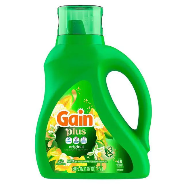 Alt view image 7 of 7 - Gain Plus Laundry Detergent Liquid, Now with Odor Defense + OXI, Original Scent, 60 fl oz, 45 Loads