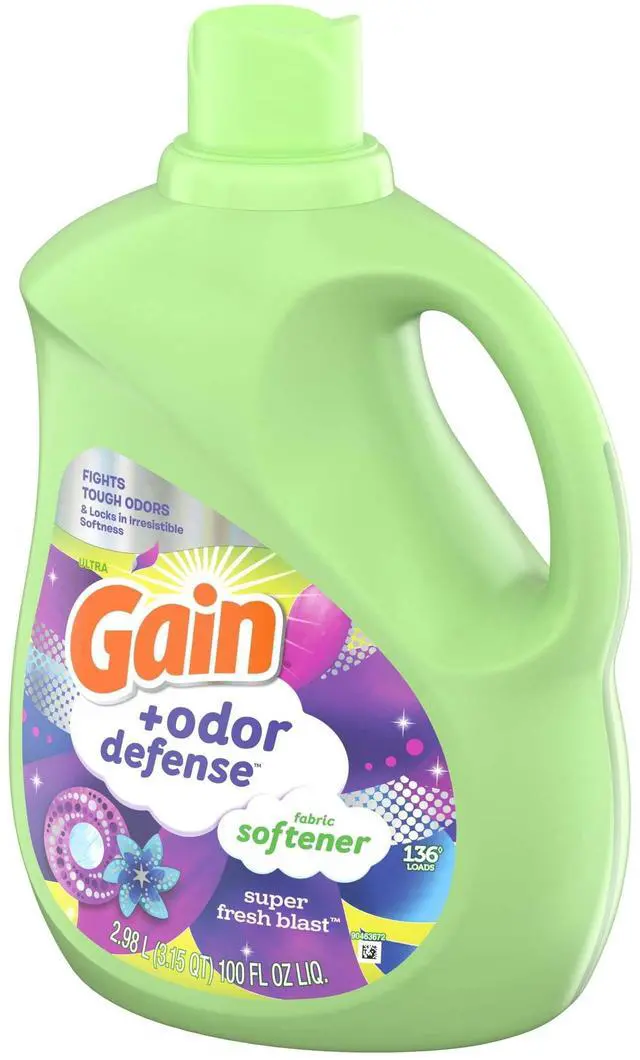 Alt view image 4 of 7 - Gain Odor Defense Liquid Fabric Softener and Conditioner, Super Fresh Blast, 100 fl oz, 136 Loads