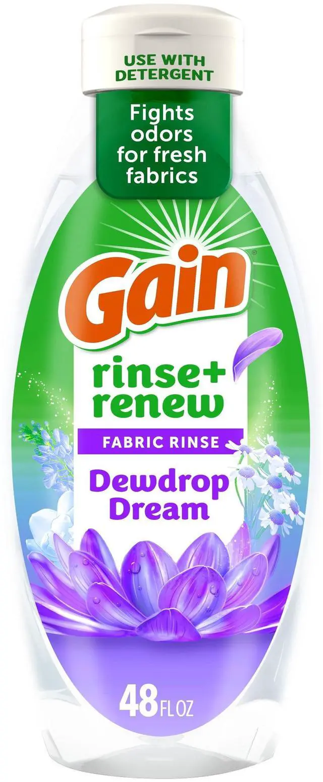 Main image of Gain Rinse and Fabric Softener Rinse, Odor Fighter, Dewdrop Dream, 48 fl oz