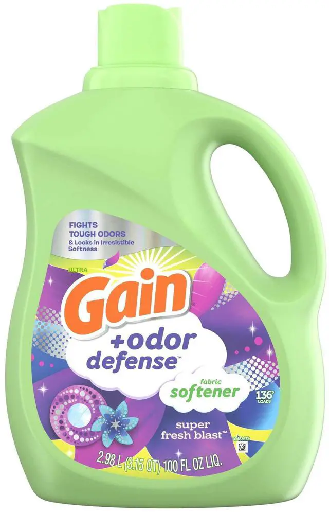 Alt view image 6 of 7 - Gain Odor Defense Liquid Fabric Softener and Conditioner, Super Fresh Blast, 100 fl oz, 136 Loads