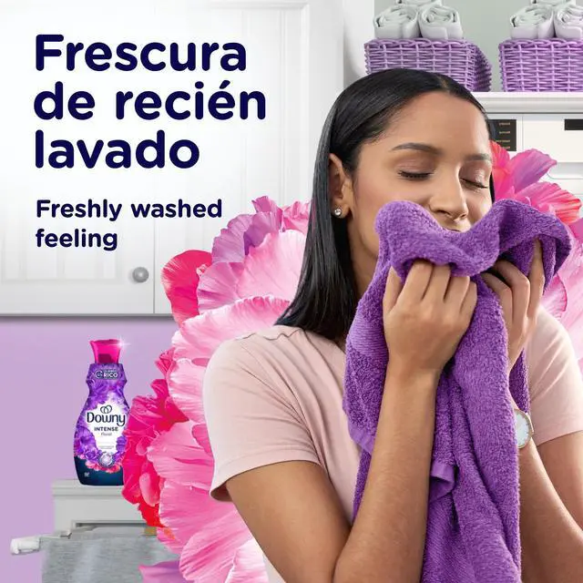 Alt view image 7 of 7 - Downy Intense Liquid Fabric Softener and Conditioner, Floral Scent, 24 fl oz, 32 Loads