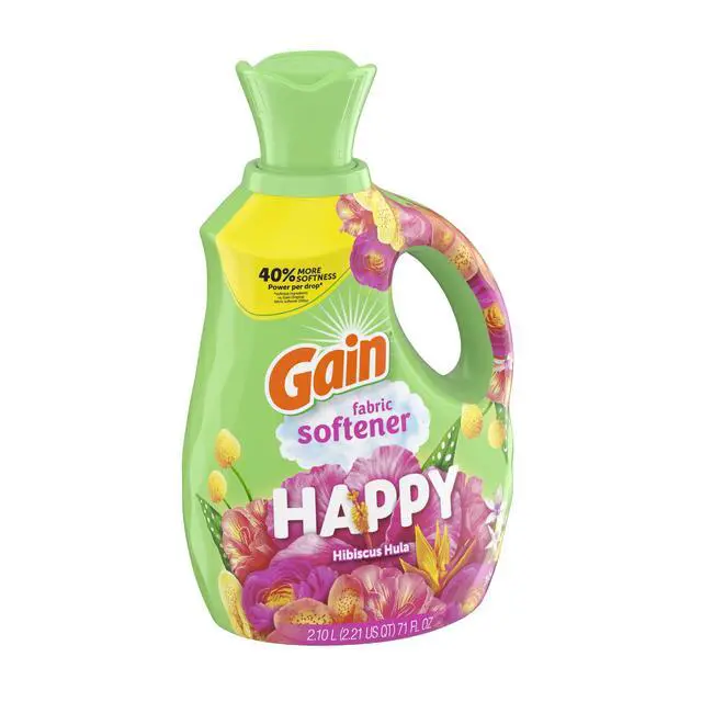 Alt view image 7 of 7 - Gain Liquid Fabric Softener and Conditioner, Happy, Hibiscus Hula Scent, 71 fl oz, 104 Loads