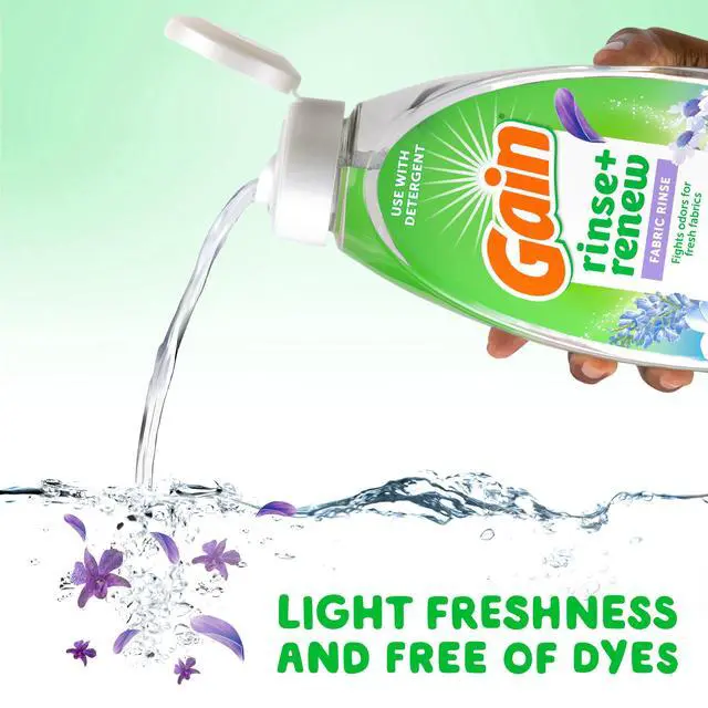 Alt view image 4 of 6 - Gain Rinse and Fabric Softener Rinse, Odor Fighter, Dewdrop Dream, 48 fl oz